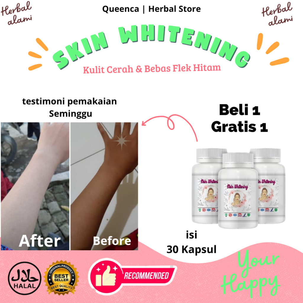 Kapsul Pemutih Badan Ampuh Cepat 7 Hari Permanen Bpom Halal Ori Pemutih Kulit Seluruh Tubuh Ampuh Da