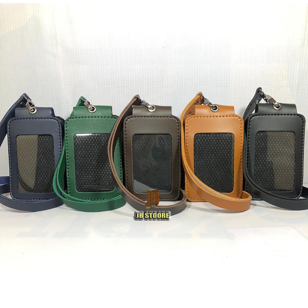 

Tempat Id Card Saku Magnet Kulit 2 Sisi / Id Card Holder Lipat Magnet / name tag saku bolak balik