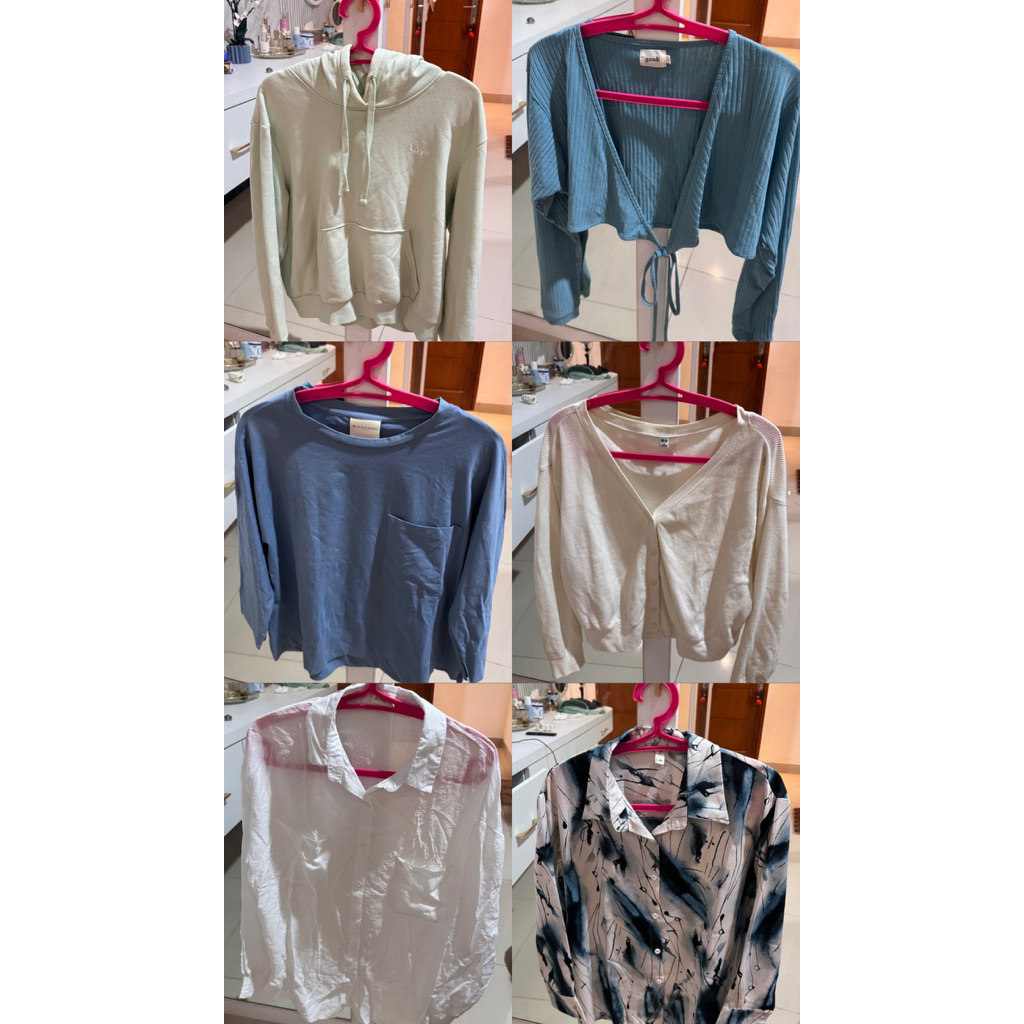 Preloved Baju Kaos Panjang Hoodie Cardigan