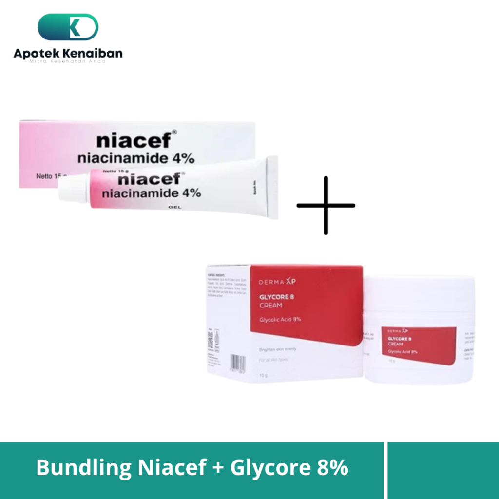 Bundling Glycore 8% + Niacef / Kulit Cerah Bebas Jerawat