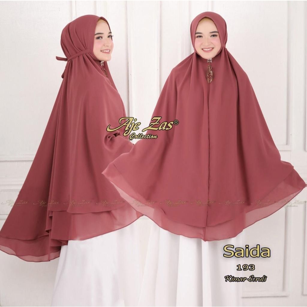Hijab Khimar Jumbo Tali Tanpa Pet KODE-SAIDA Matt Ceruti BabyDoll By Ajezas