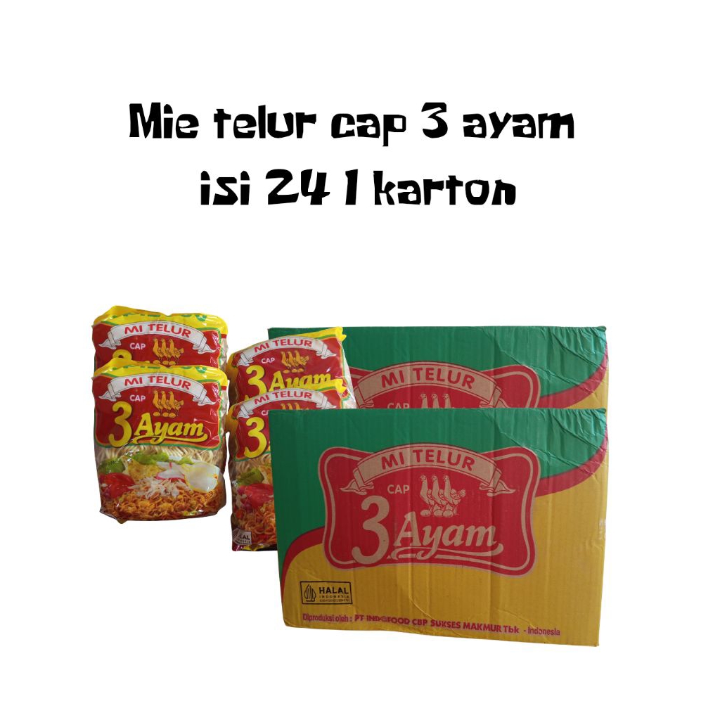 

mie telur cap 3 ayam 1 karton
