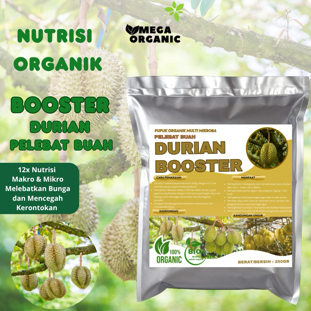 PUPUK BOOSTER DURIAN Booster Organik Pupuk Pemicul dan Perangsang Cepat Berbuah Lebat Besar dan Mani