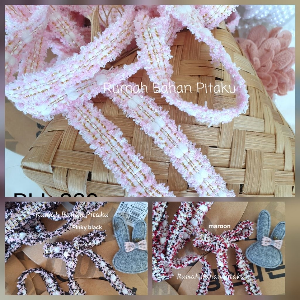 

(PLL-239) PITA KOREA 5/8" (1,6CM), HARGA per-YARD (= 90CM)