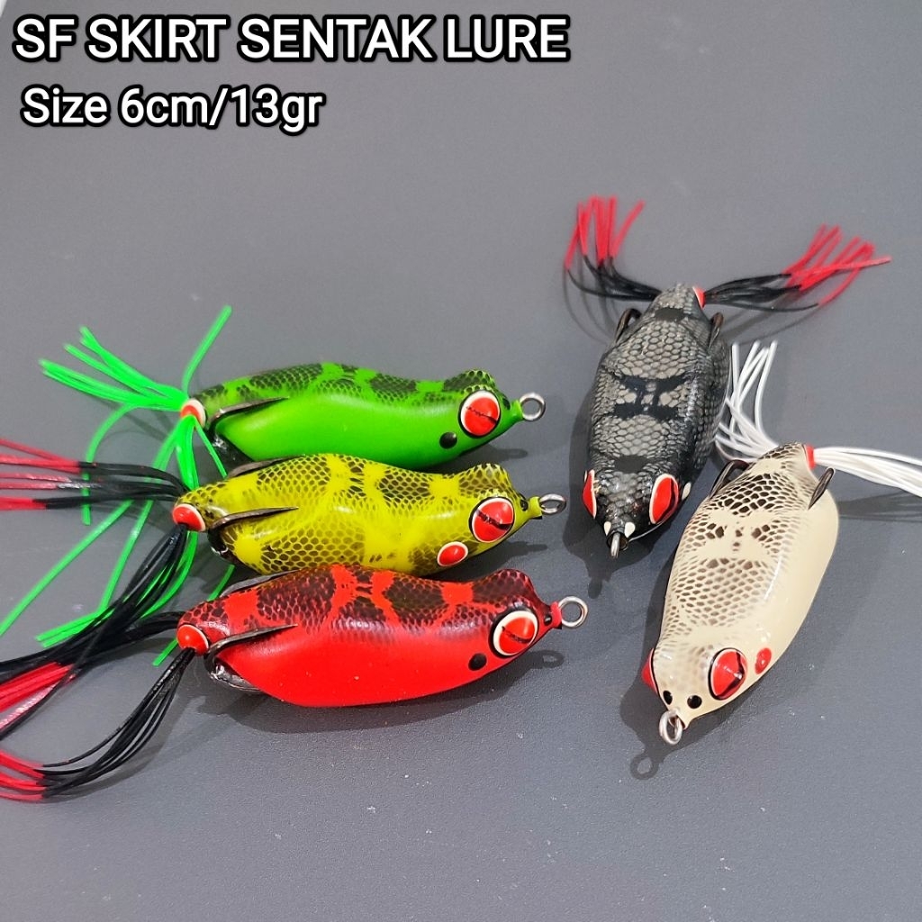 SOFT FROG SKIRT BERDIRI SENTAK LURE. SOF FROG SKRIT. umpan casting gabus