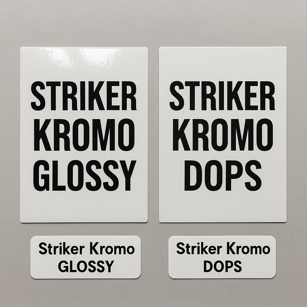 

sticker cromo glossy dan doff A4 50 lembar | kertas sticker glossy dan doff