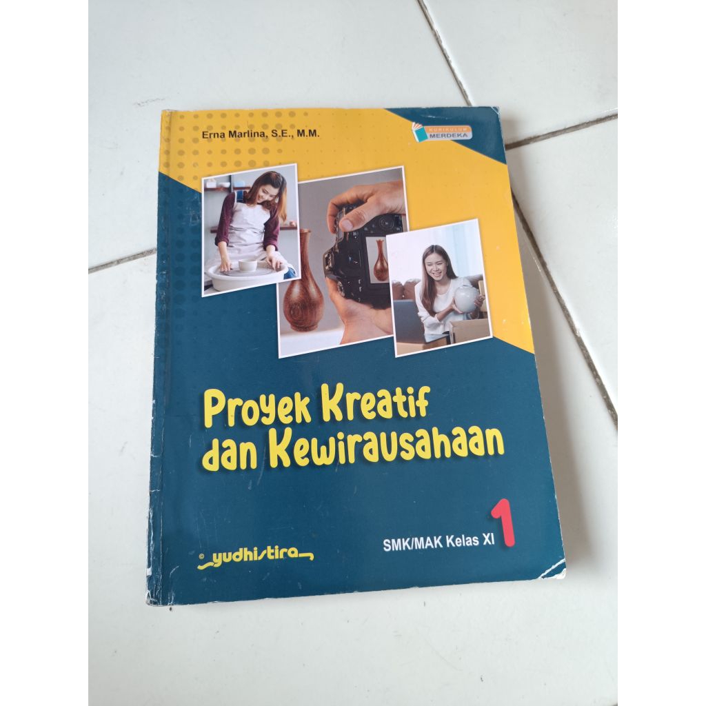 buku bekas. proyek kreatif dan kewirausahaan 1. kelas 2 SMK. Yudhistira. kumer