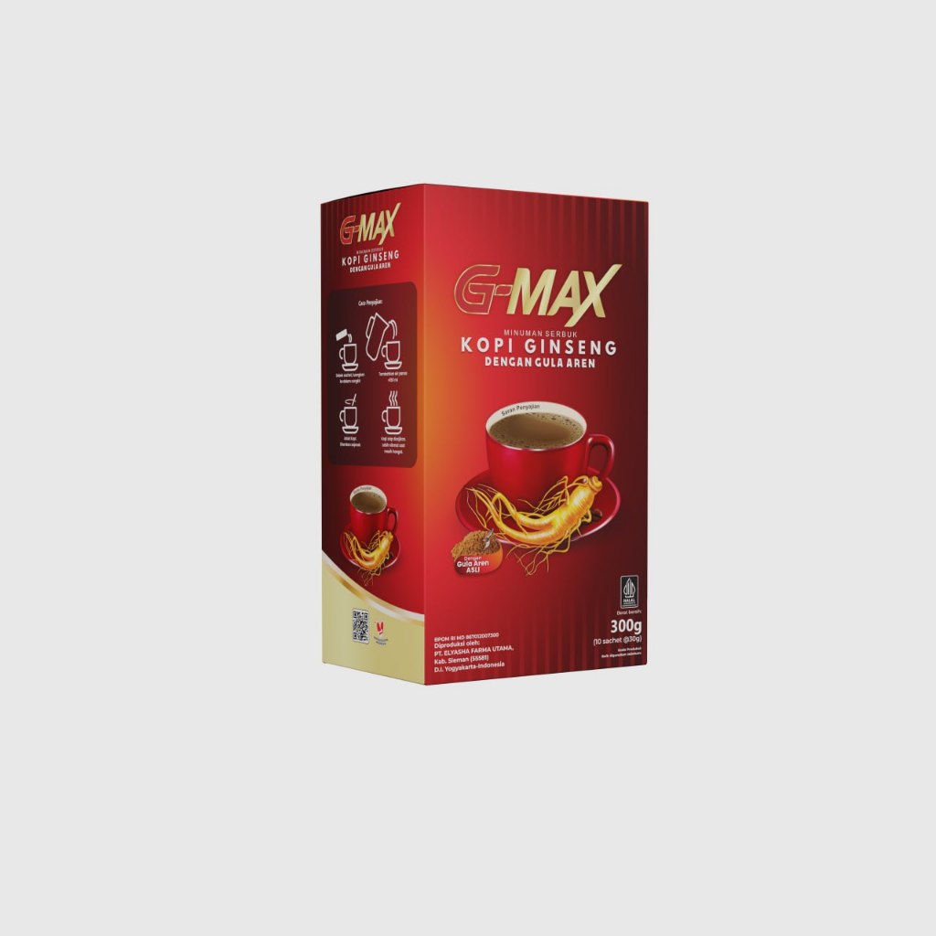 

Kopi G-Max Minuman Kopi kuat tahan lama Gingseng 1 Box isi 10 sachet Original aman sudah BPOM