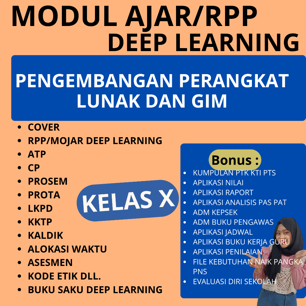 

Modul Ajar/RPP Deep Learning SMK PENGEMBANGAN PERANGKAT LUNAK GIM FASE E KELAS 10 - RPP DEEP LEARNING SMK SIAP PAKAI