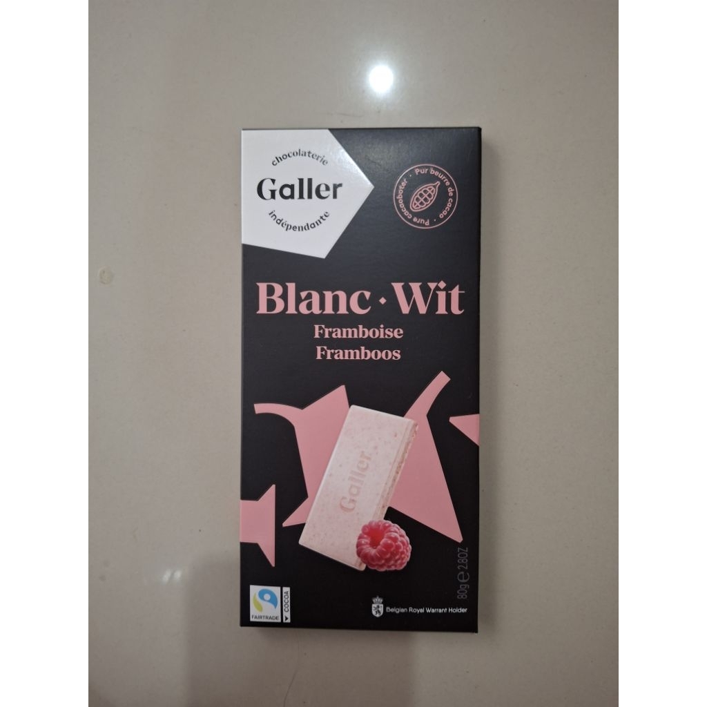 

Galler Blanc Wit Framboise (White Chocolate Raspberry) 80g – Cokelat Premium Belgia