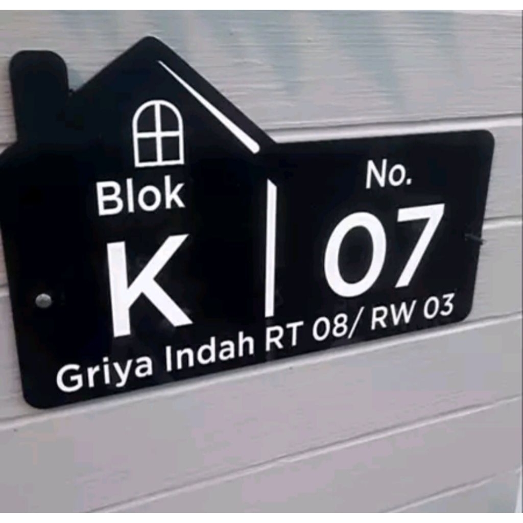 nomor rumah akrilik/nomer rumah acrylic minimalis mewah