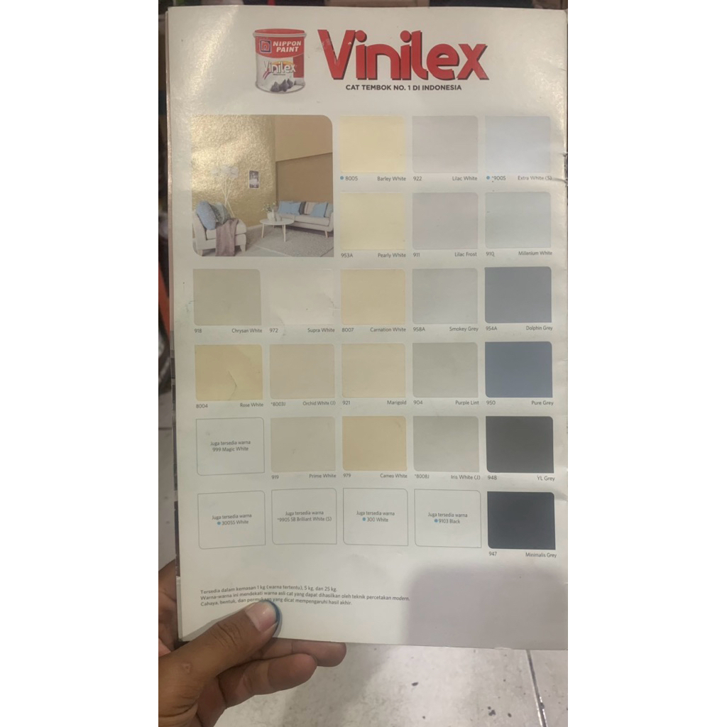 CAT TEMBOK VINILEX 5 KG WARNA