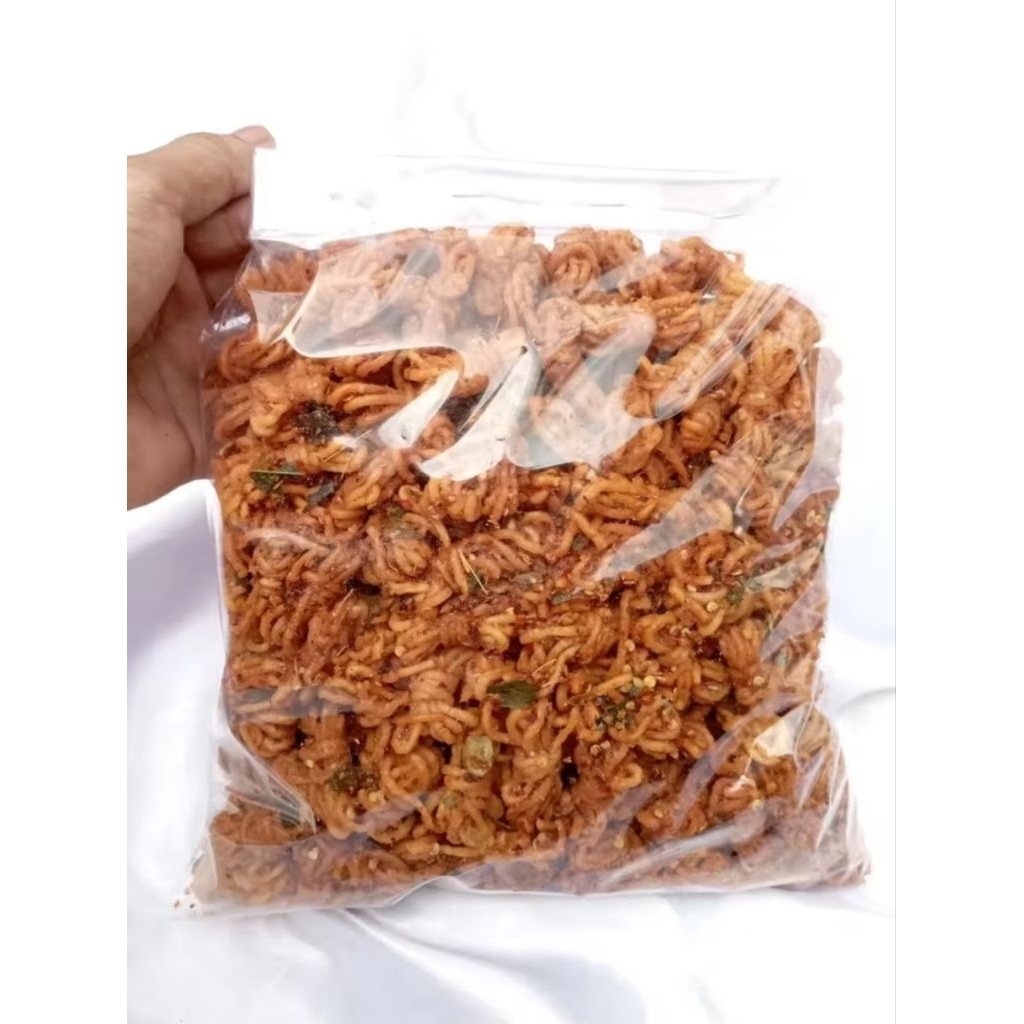 

mie gulung pedas viral extra daun jeruk kemasan 500gr