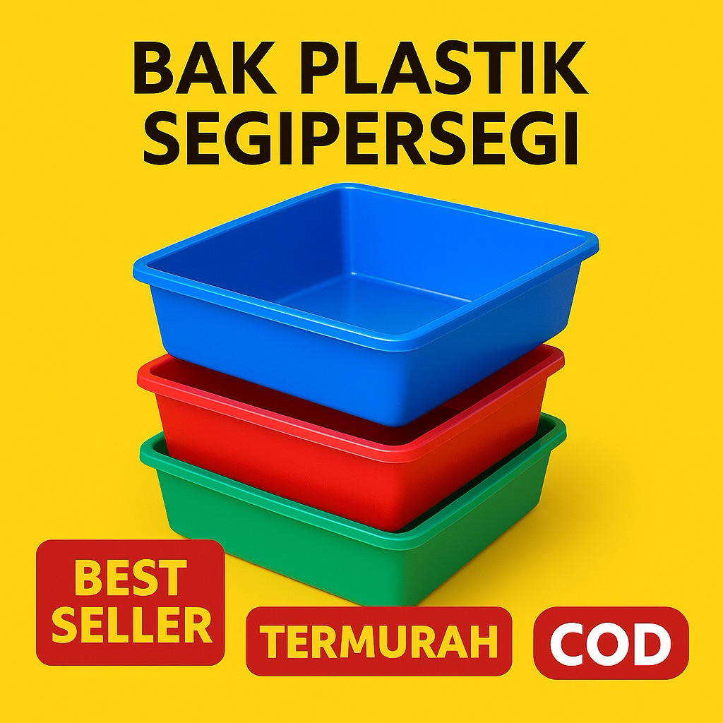 Bak Persegi Panjang Super / BAK TAHU - Baskom / Ember Plastik / Bak Pasir Kucing / Bak Hidroponi