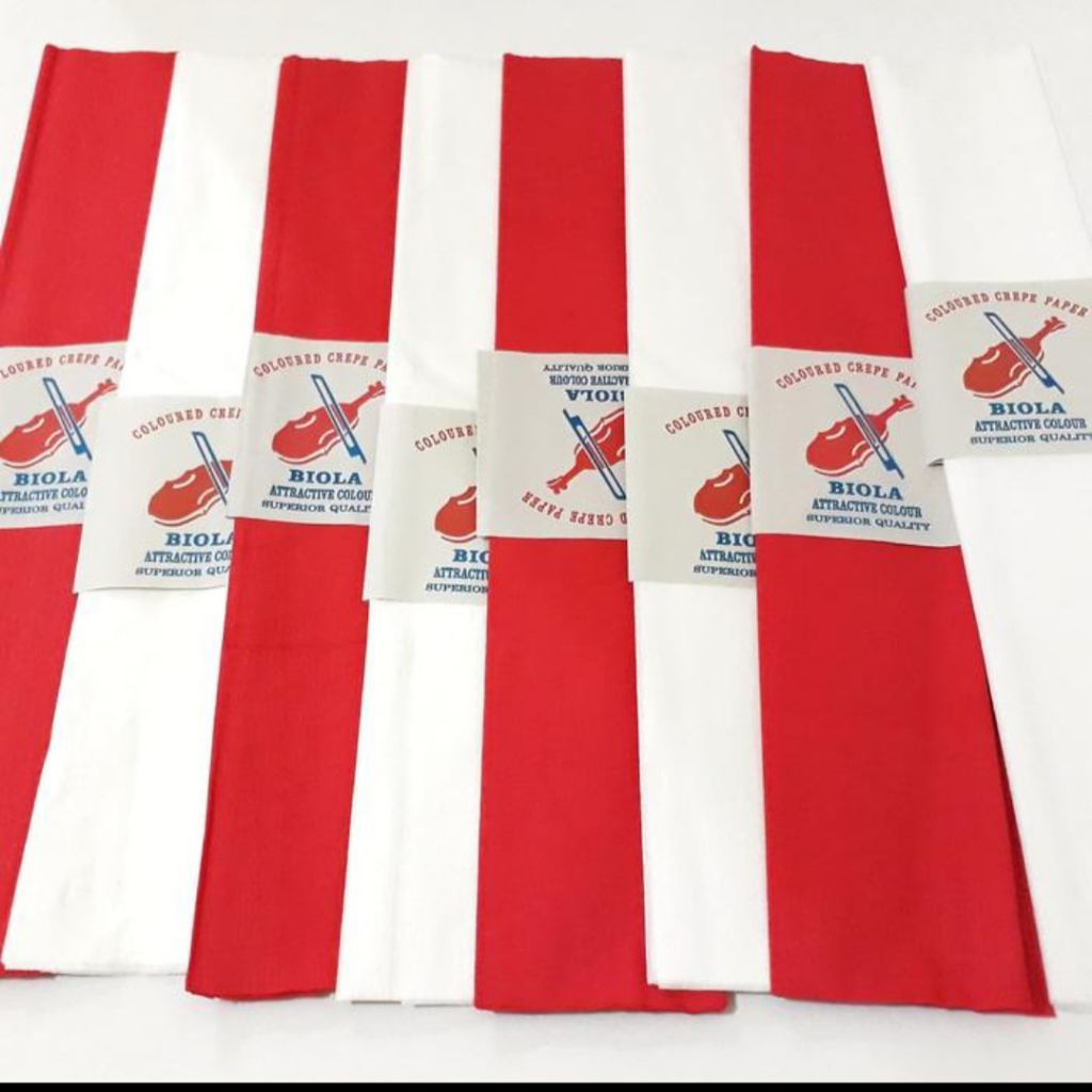 

Kertas Krep Merah / putih kertas Hias Acara dekorasi