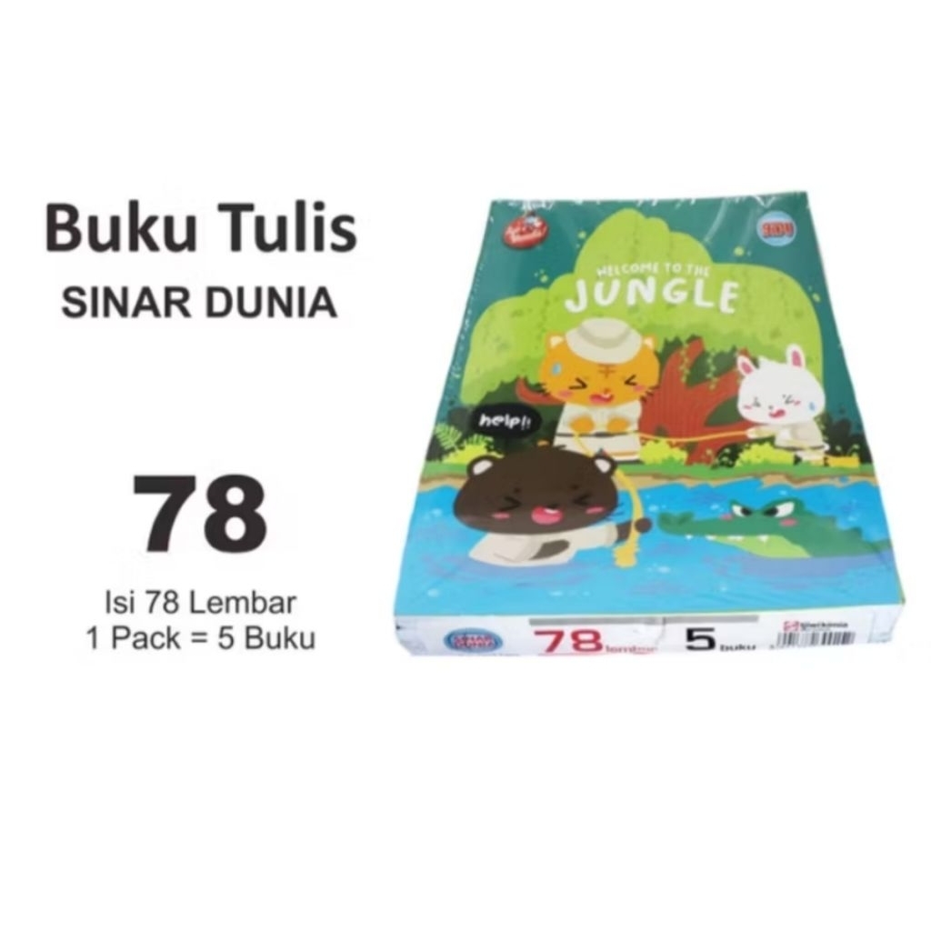 

SIDU BUKU TULIS SINAR DUNIA ISI 78 LEMBAR (1 pack isi 5 pcs)