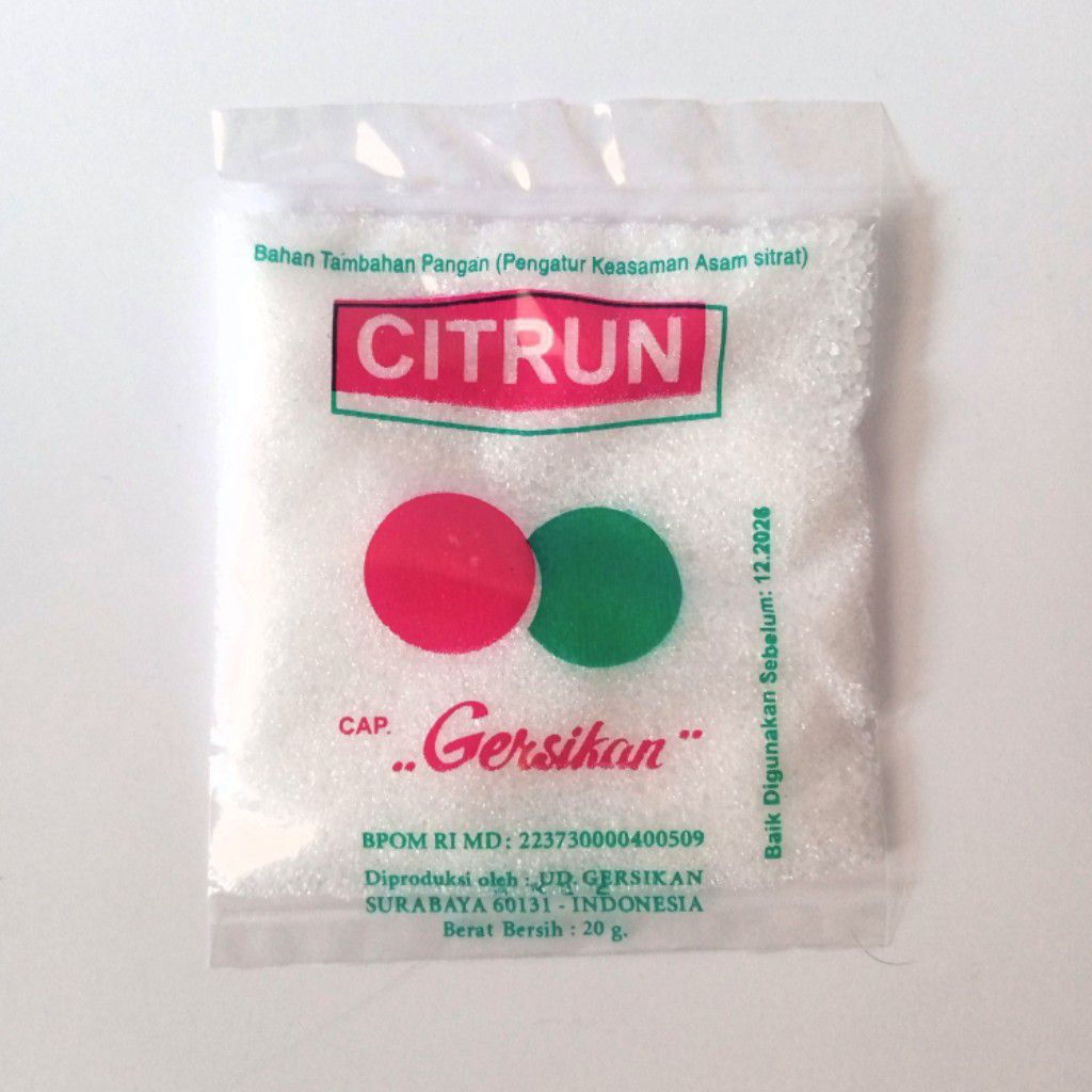 

Citrun Citric Acid / Sitrun Gresikan 20g