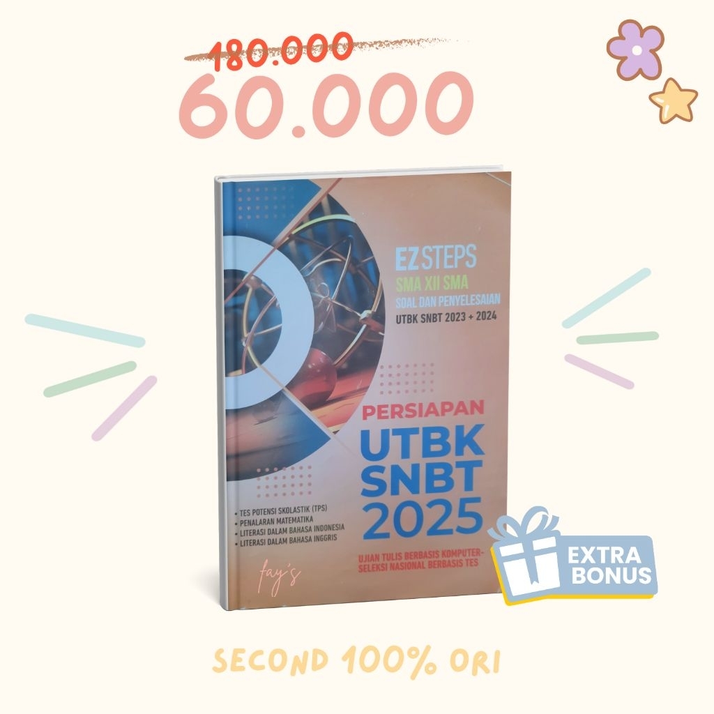 EZ STEPS - PERSIAPAN UTBK SNBT 2025 (aku lolos unair dengan buku ini)
