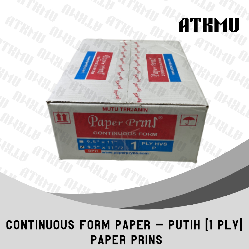 

Kertas Continuous Form 9,5" x 11"/2 1 PLY HVS K1 PRS PaperPryns