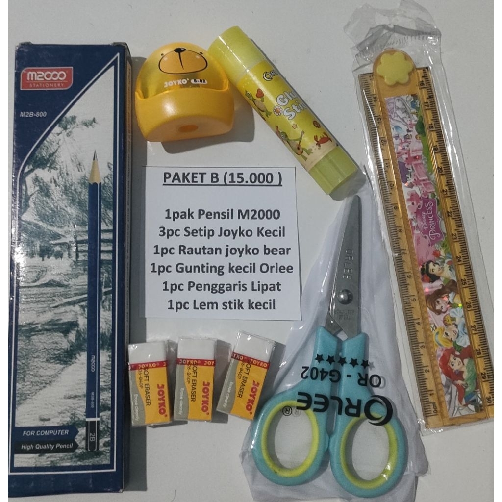 

(350gr) 1set Paket Hemat Alat Tulis