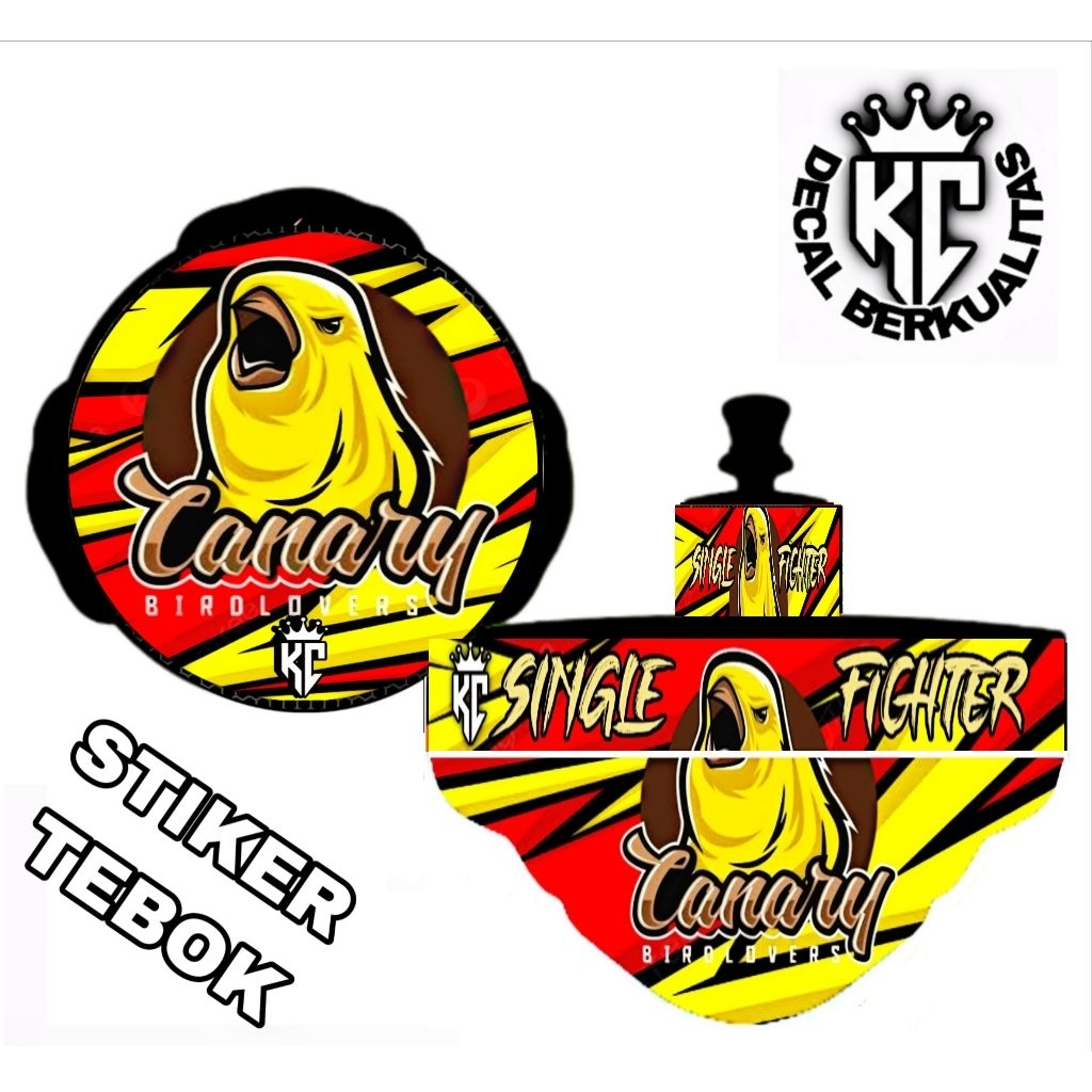 STIKER Sangkar Lovebird Decal Kenari
