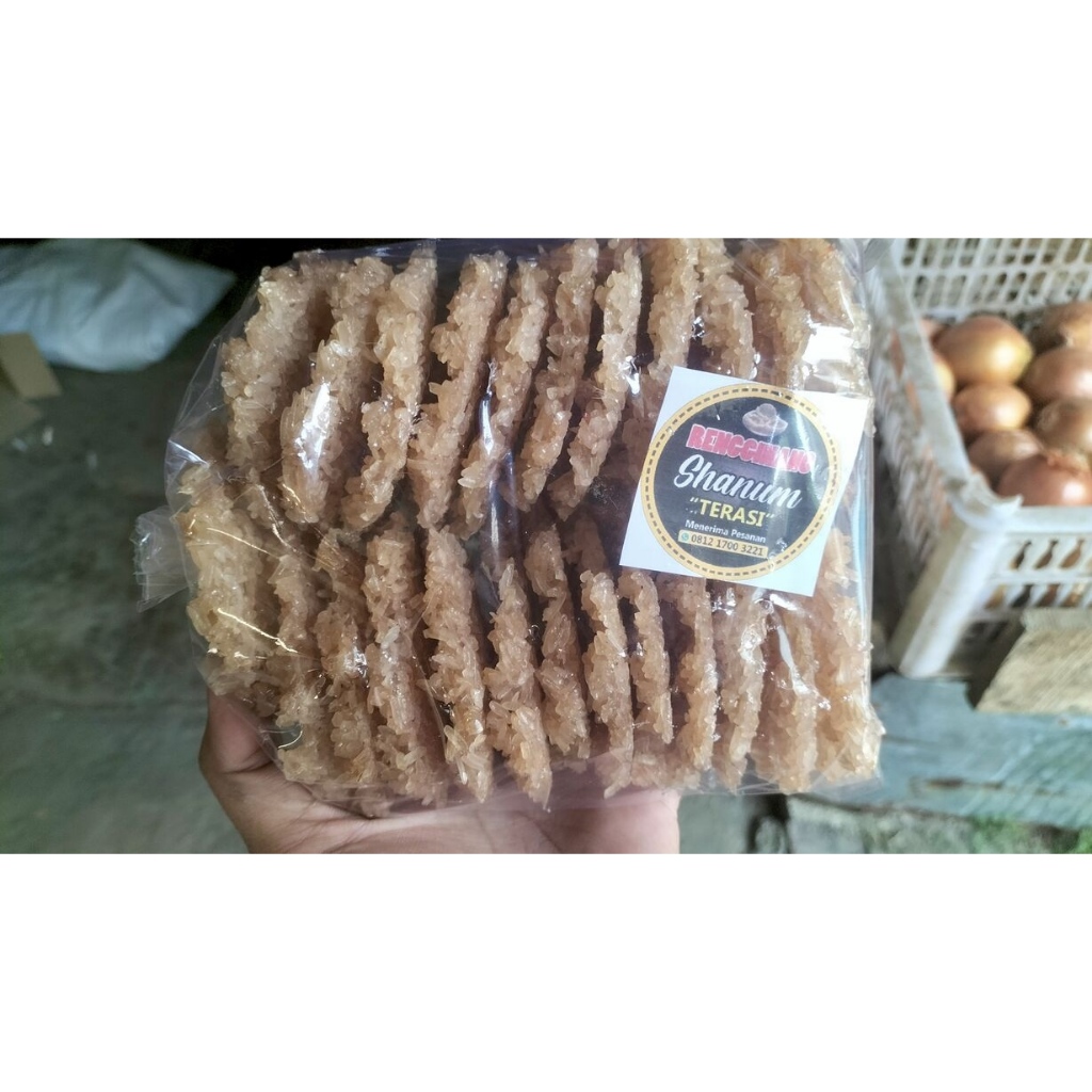 

Rengginang Krecek Mentah Asli Ketan Rasa terasi 500gr Original Khas Pacitan