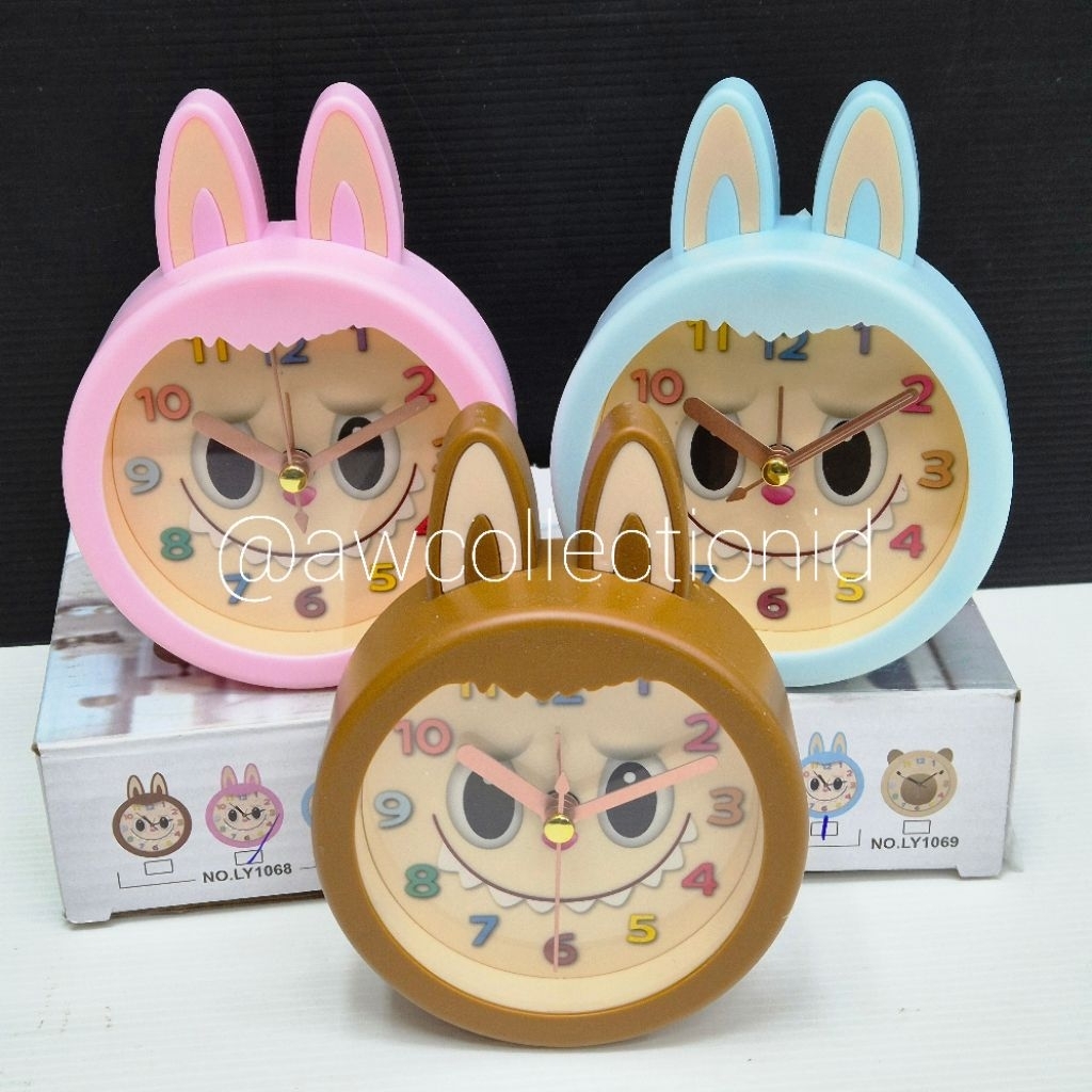 Jam Weker Alarm Anak Karakter Labubu Jam Meja Lucu