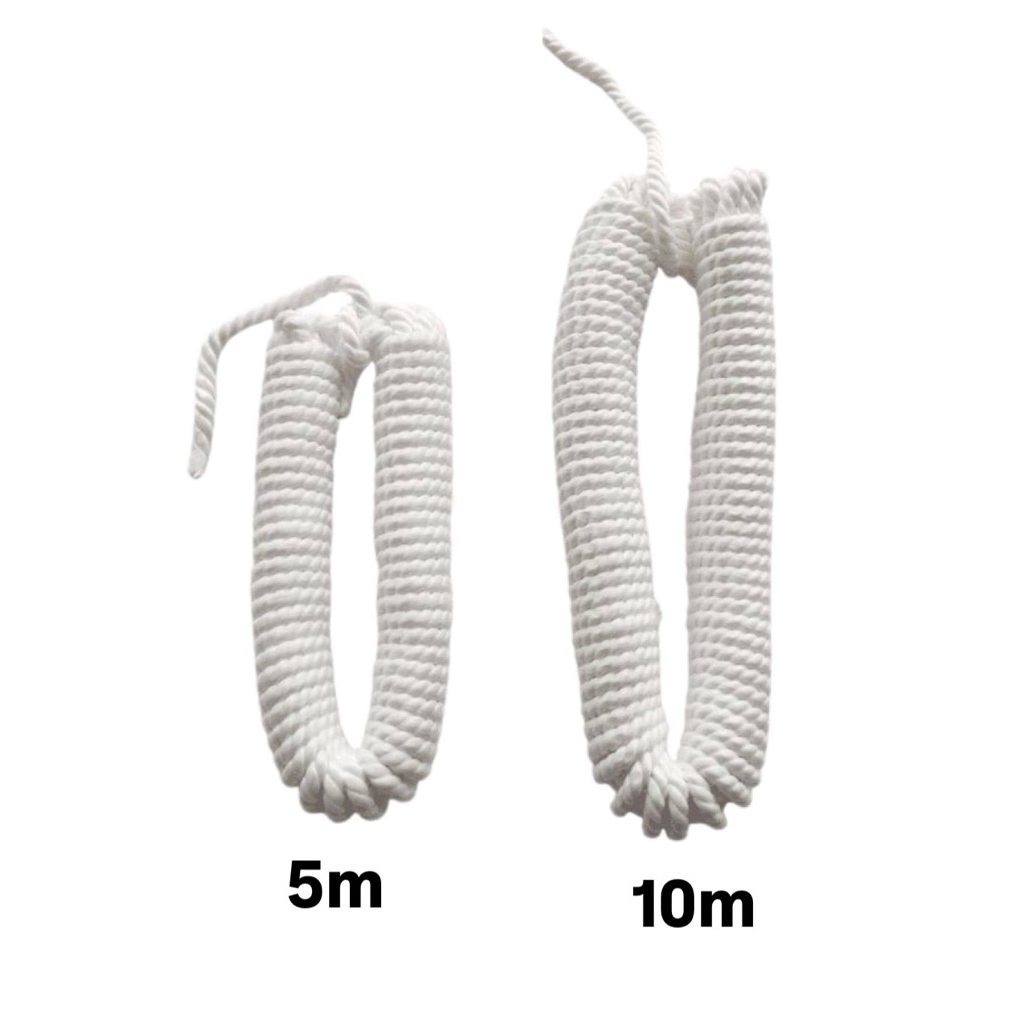 

TALI TAMBANG PRAMUKA 5M & 10M | Warna Putih Tebal