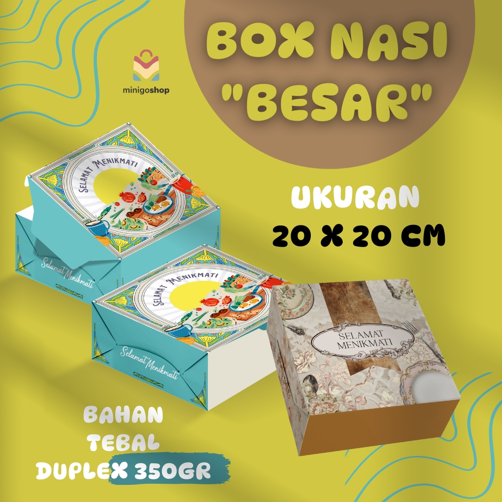 

DUS NASI KOTAK 20 X 20 | DUS BOX NASI | DUS CATERING | BOX NASI CATERING | KEMASAN