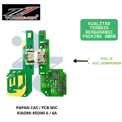Papan Cas Xiaomi Redmi 6 / 6a Pcb Board Mic Full Ic Komponen