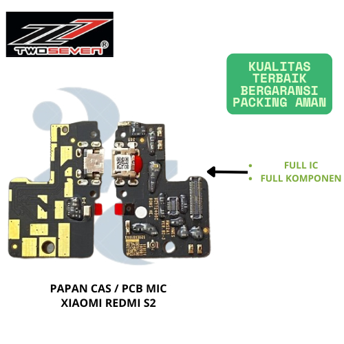 Papan Cas Xiaomi Redmi S2 Pcb Board Mic Full Ic Komponen