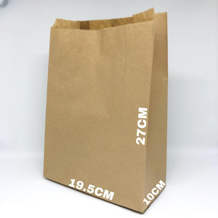 

Paper Bag Kantong Kertas (L) Isi 100 Pcs Paperbag Makanan Snack Cemilan Tas Kantong Polos