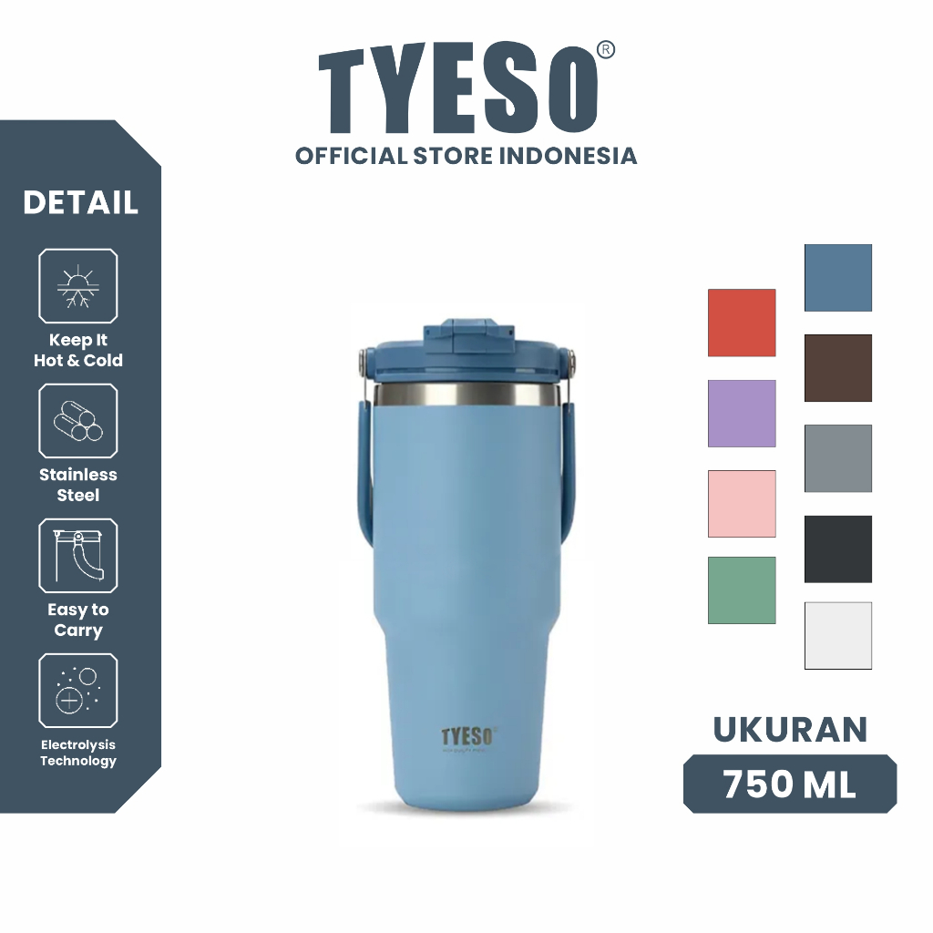 Tyeso Roam Tumbler Portable 750 ml TS-01023 Double Vacuum Insulated Stainless Steel