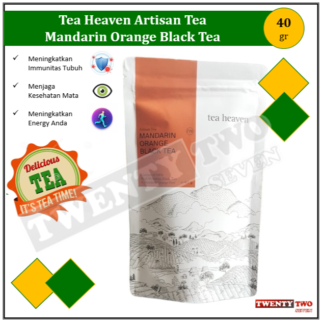 

[doz]|3X Tea Heaven Artisan Tea Mandarin Orange Black Tea 40 gr