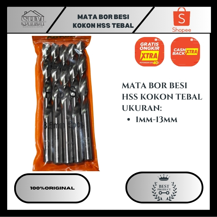 MATA BOR BESI KOKON TEBAL KUAT DAN KOKOH 3.5MM GROSIRAN