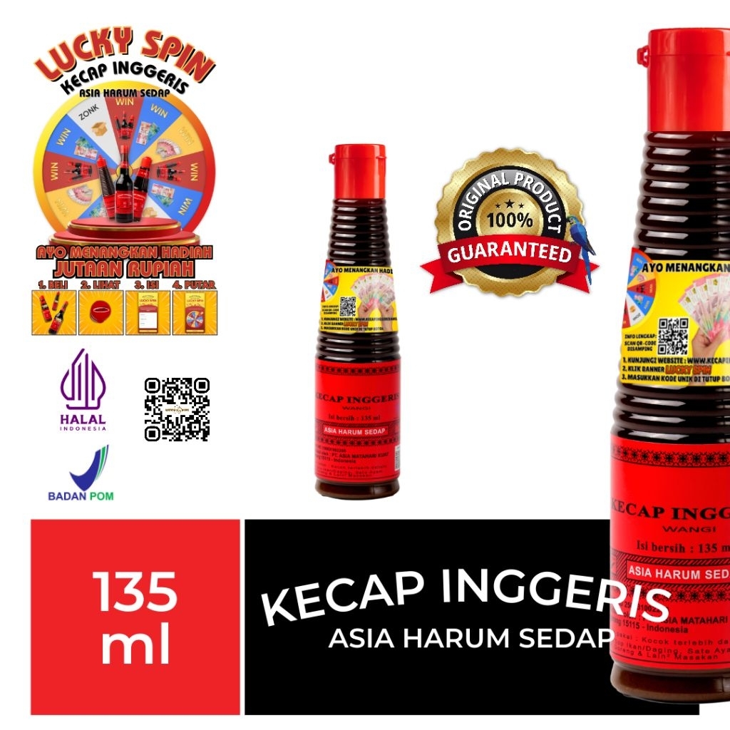 

Kecap Inggris Asia Harum Sedap 135ml – Asli Original Halal BPOM