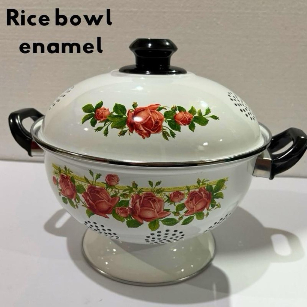 Sangku nasi enamel wakul nasi enamel rice bowl tempat nasi enamel ideal