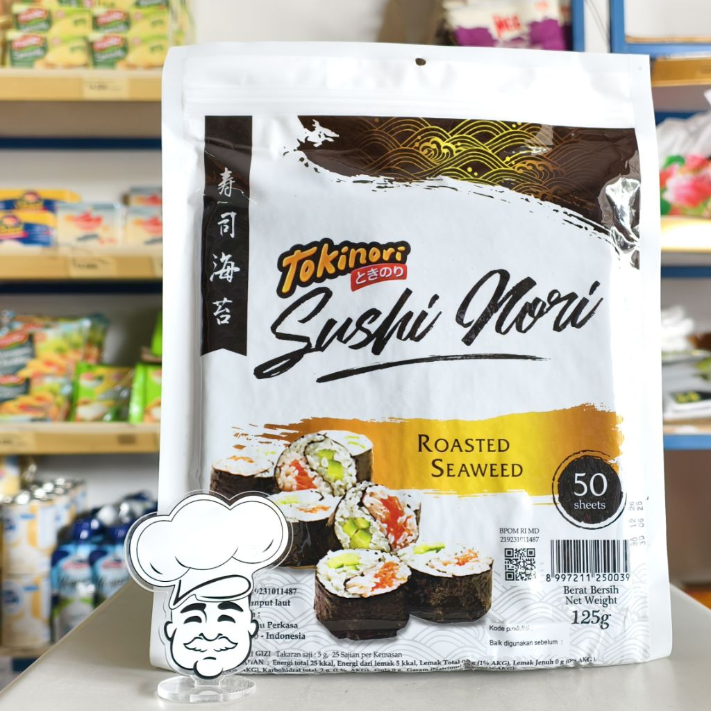 

Tokinori Nori / Sushi Nori / Rumput Laut Tokinori (Isi 50Pcs)