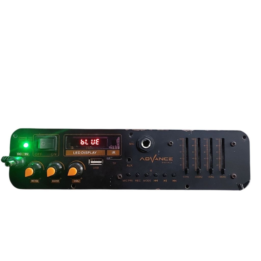 AMPLI PAPAN ADVANCE BLUETHOOTH DC 9V BEKAS COPOTAN