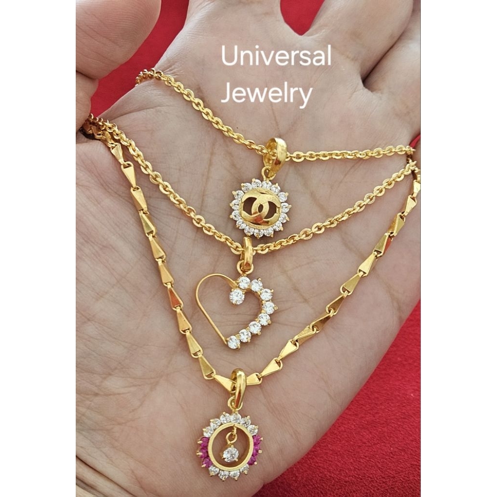 Kalung dan Liontin Set Emas Muda