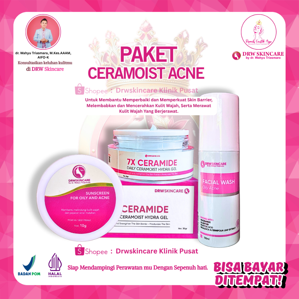 Drw Skincare Paket Ceramois Acne Glowing / Acne Whitening TERLARIS ORI BPOM [COD OK]
