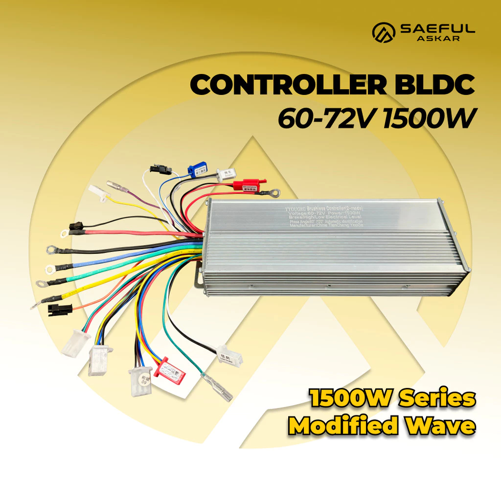 Kontroler Sepeda Listrik 1500W Controller Sparepart Motor Brushless Sensorless E-Bike Universal