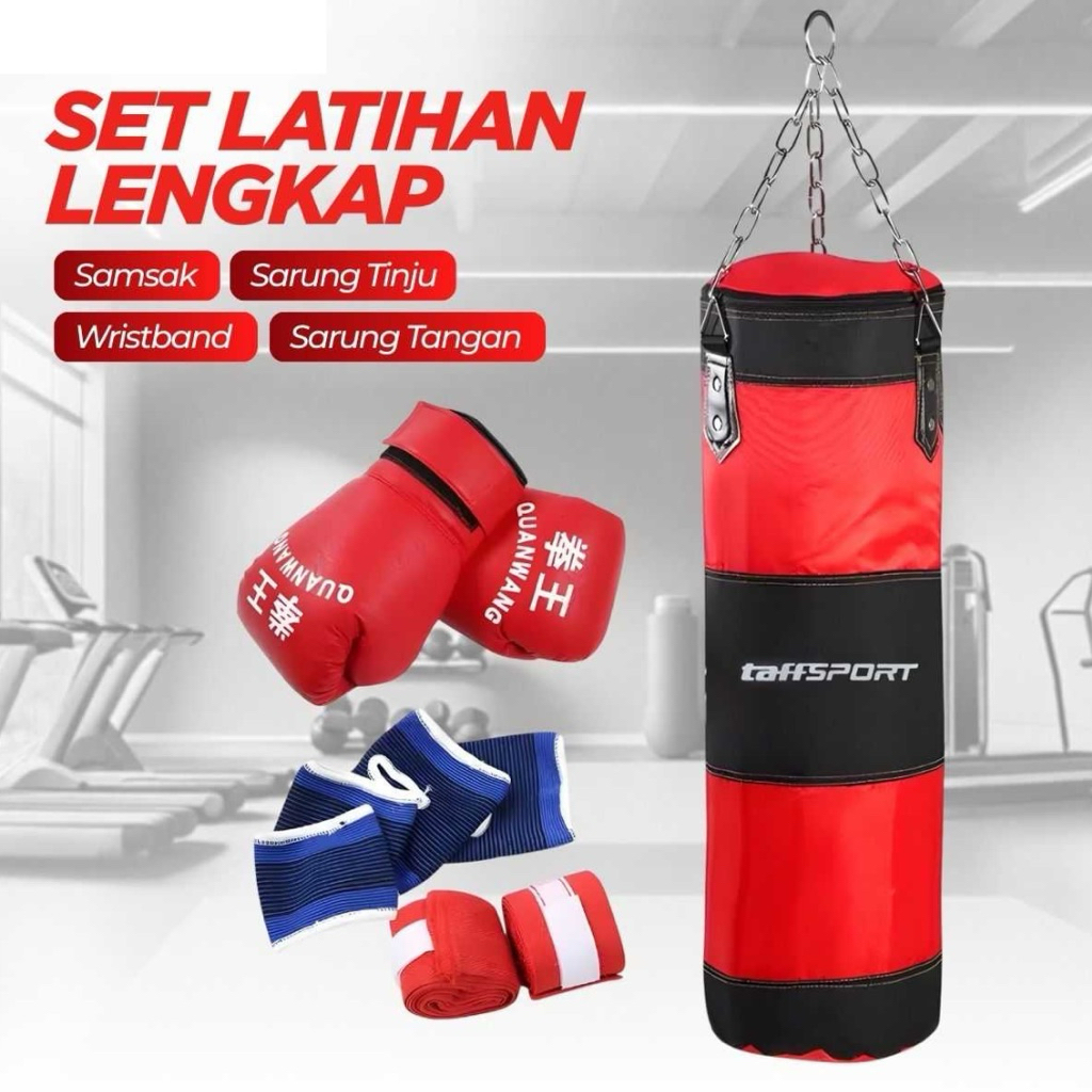 Set Samsak Sarung Tinju Latihan MMA Boxing Sandbag