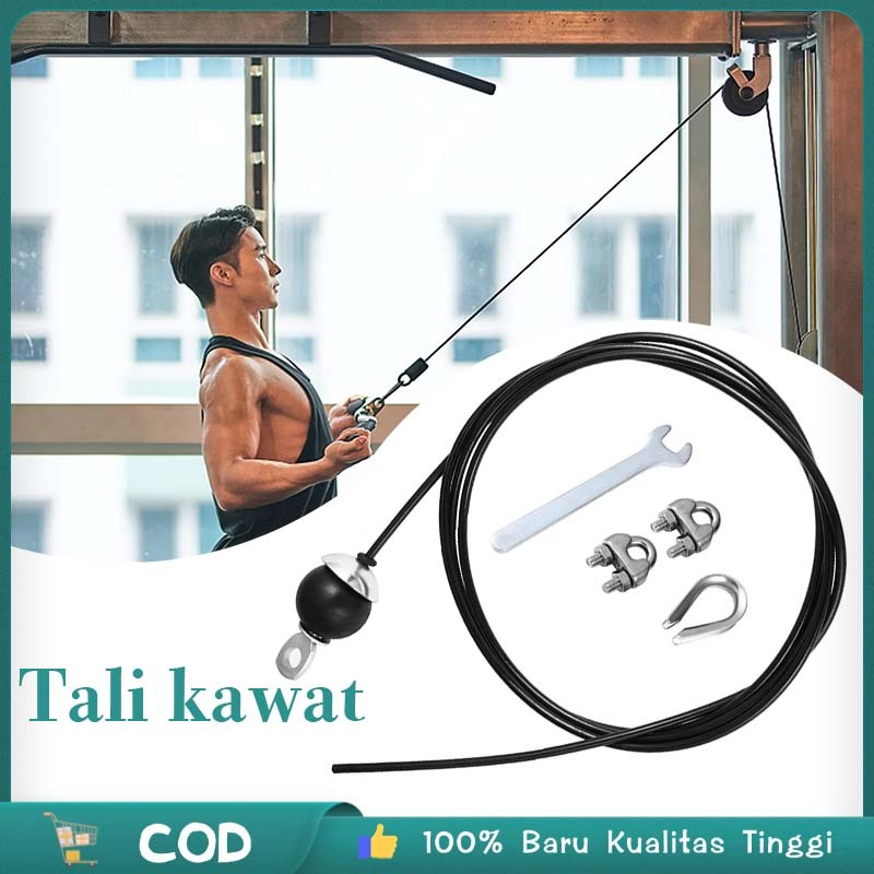 2.5M Kabel Seling Gym Kabel Sling Gym Pulley Katrol Gym Cable Katrol Gym Tebal 5mm