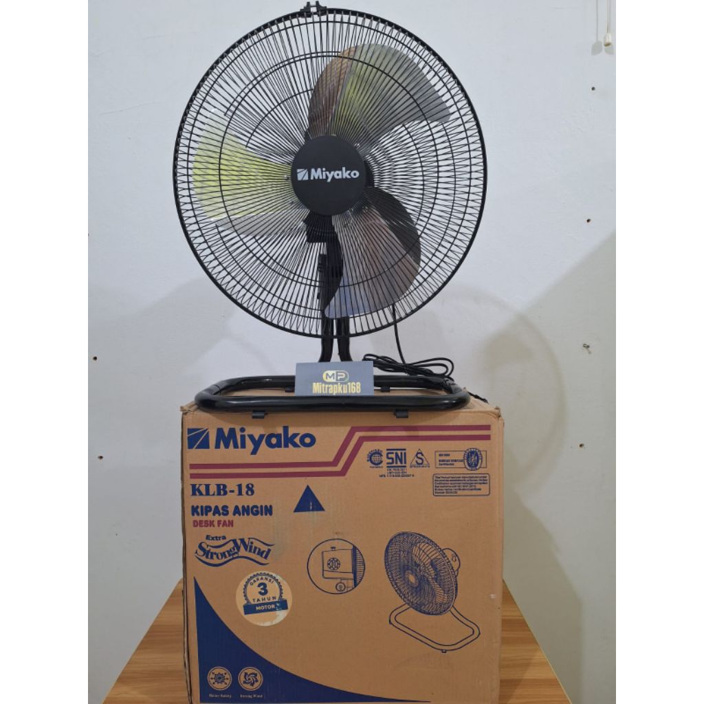 Kipas Angin Miyako 18 inch KLB-18 Duduk Desk fan Besi
