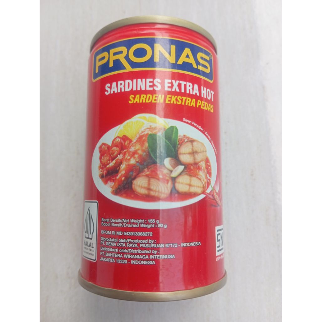 

Pronas Sarden Sambal extra Pedas 155 Gram
