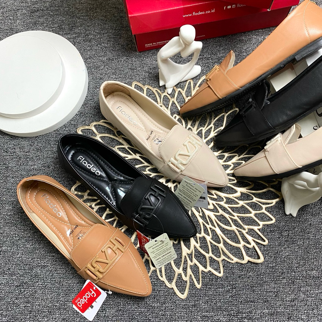 Kerja Flatshoes Wanita Sepatu Kerja Flatshoes Wanita 37-41 Hitam
