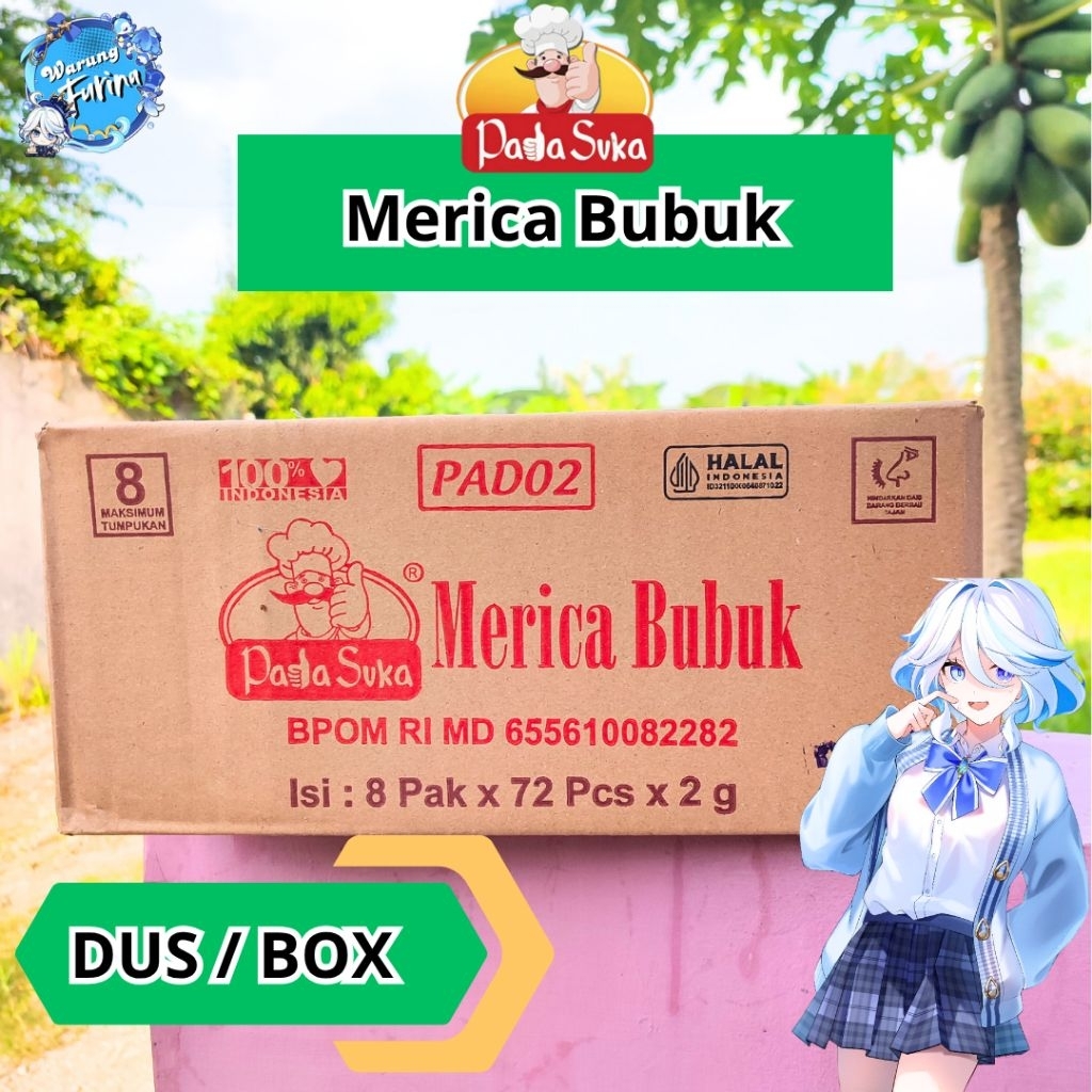 Padasuka Lada Merica Bubuk Sachet 2gr | Dus/Box