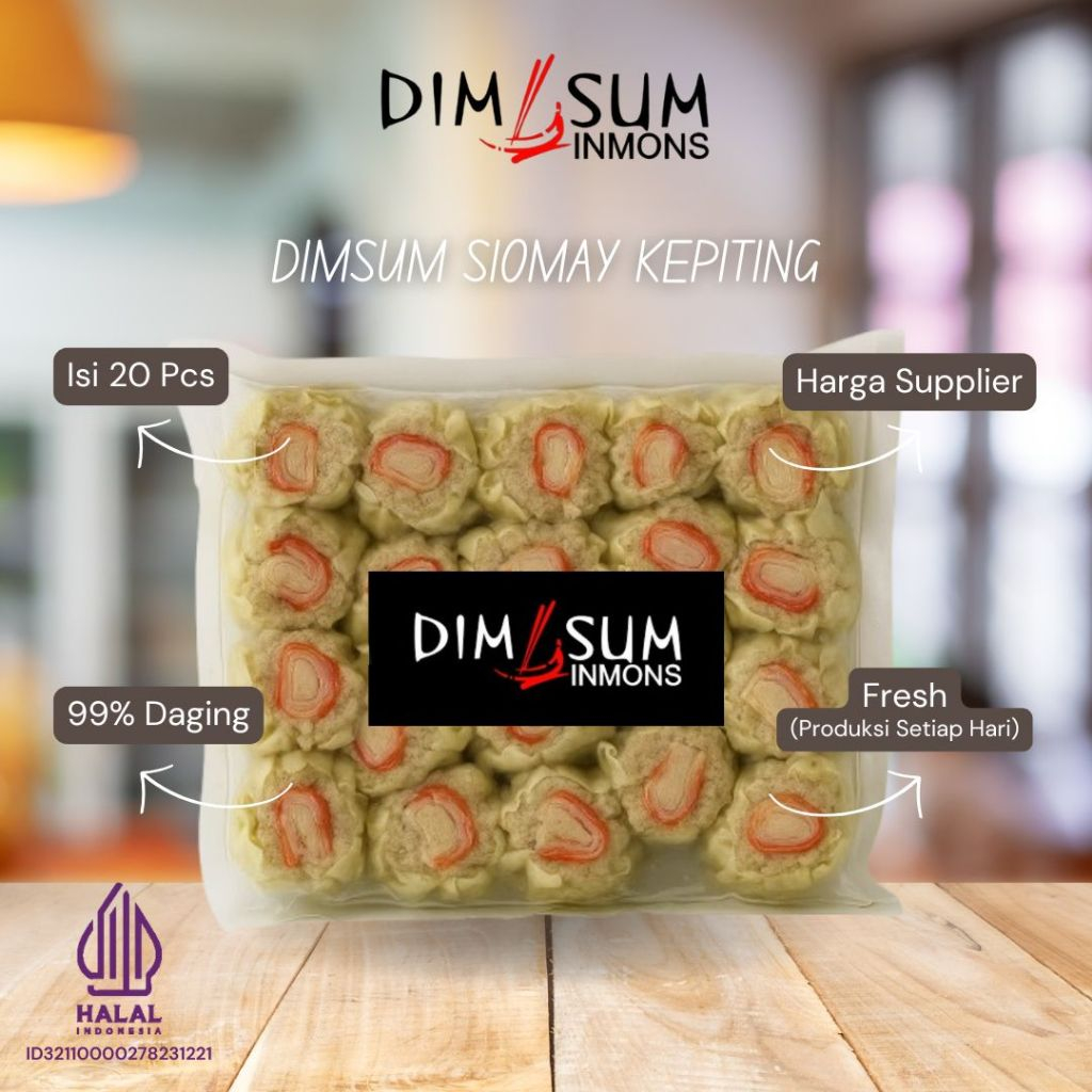 

Inmons Dimsum Halal isi 20pcs - Siomay Kepiting Premium Frozen Food Harga Pabrik