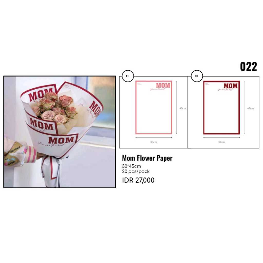 

MY Supplies - Flower Wrapping Paper Mom Flower Paper Kertas Bungkus Buket Bunga Ibu